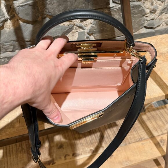 Fendi 2020 Black Calf Medium Peekaboo I See You Bag - Picture 14 of 16